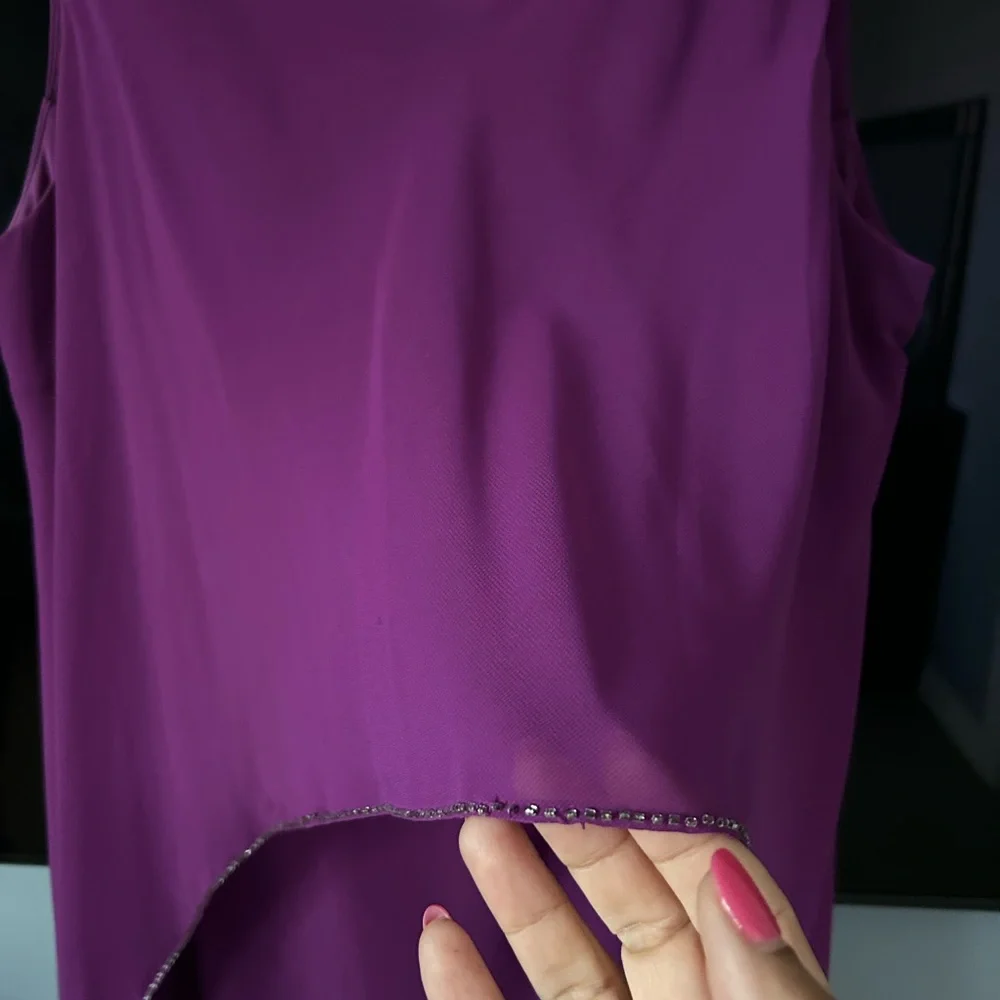 SLNY Pink Asymmetrical Tiered Cocktail Dress, sz 10 - Picture 5 of 10